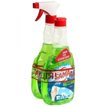 Засіб для миття скла Sama Яблуко, тригер 500 мл + запаска, 500 мл - Pampik