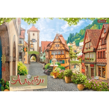 Альбом для малювання 1 Вересня Місто, з перфорацією, А4, 28 аркушів (130492) - Pampik