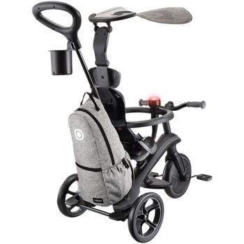 Велосипед трехколесный Globber Explorer Trike Deluxe Play 4 в 1 черно-серый (633-120) - Pampik - 2