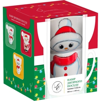 Набір дитячого посуду Limited Edition Snowman 2 предмети (YF6040) - Pampik - 2