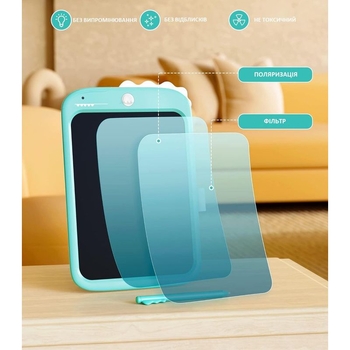 Дитячий LCD планшет для малювання Beiens Динозаврик 10” Multicolor, блакитний (К1006blue) - Pampik - 5