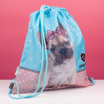 Сумка для обуви 1 Вересня SB-10 Dolly Dog голубая (533486) - Pampik - 3