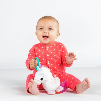 Підвіска-брязкальце Bright Starts Sparkle & Shine Unicorn On-the-Go Toy (11122) - Pampik - 6