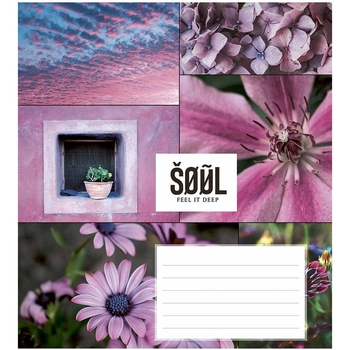 Набір зошитів Школярик Feel your soul, в лінію, 24 аркуші, 25 шт. (024-3235L) - Pampik - 2