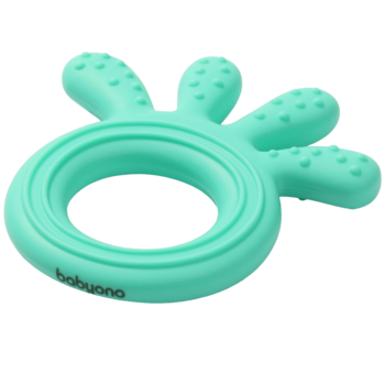 Прорізувач для зубів BabyOno Восьминіг, силіконовий, м'ятний (826/02) - Pampik