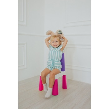 Комплект Poppet Color Pink: стілець + подушка на стілець 55x28x28 см (PP-003P-G) - Pampik - 5