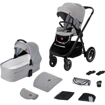 Универсальная коляска 2 в 1 Kinderkraft Everyday 2 Light Gray светло-серая (00-00305224) - Pampik