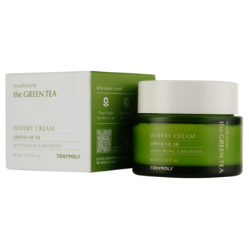 Крем для лица Tony Moly The Green Tea True Biome Watery Cream, с зеленым чаем, 80 мл - Pampik