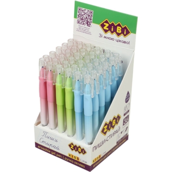 Ручка гелевая Пиши-стирай ZiBi Gradient Kids Line 0.5 мм в ассортименте (ZB.2216-99) - Pampik - 2