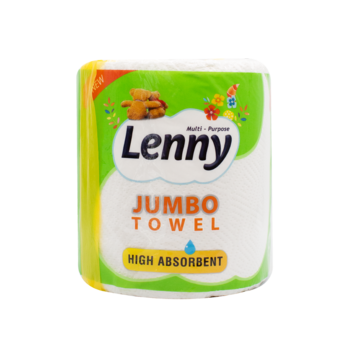 Паперові рушники Lenny, двошарові, 1 рулон - Pampik