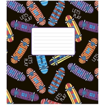 Набор тетрадей Школярик Some Fan ВД-лак, в клетку, 12 листов, 30 шт. (012-3221K) - Pampik - 3