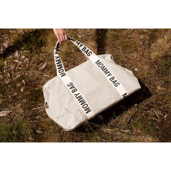 Сумка Childhome Mommy bag Signature - Canvas White, белый (CWMBBSCOW) - Pampik - 21