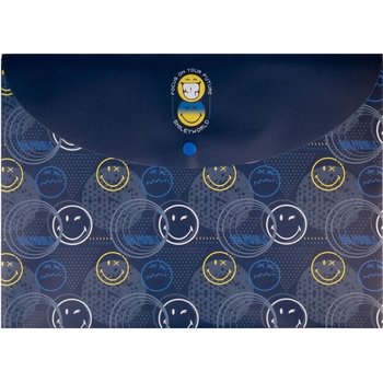 Папка-конверт Yes Smiley World, В5, с кнопкой (492195) - Pampik