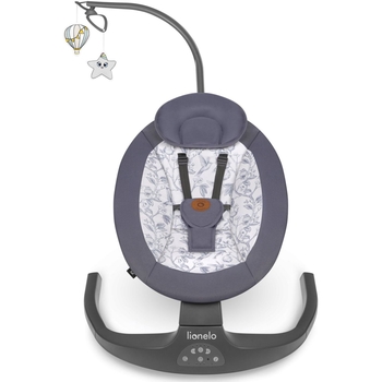 Шезлонг-гойдалка Lionelo Ralf Grey White з ігровою дугою, сіро-білий - Pampik - 2