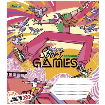 Тетрадь общая 1 Вересня Sport Games, A5, в клеточку, 36 листов - Pampik - 4