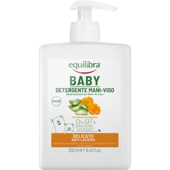 Ніжне дитяче мило для обличчя і рук Equilibra Baby Gentle Cleanser, 250 мл - Pampik
