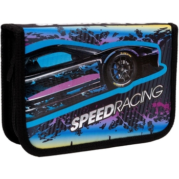 Пенал жесткий 1 Вересня HP-02 Speed Racing, 13х21х3 см, черный (533445) - Pampik