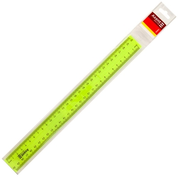 Лінійка Axent пластикова жовта 30 см (D9800-01) - Pampik - 2