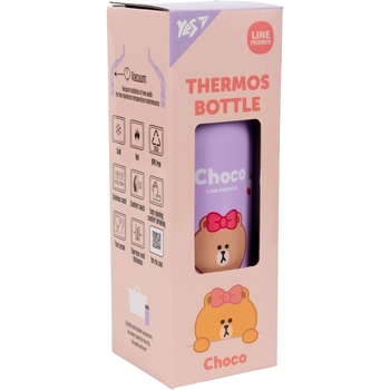 Термос Yes Line friends, 350 мл, сиреневый с красным (707943) - Pampik - 3