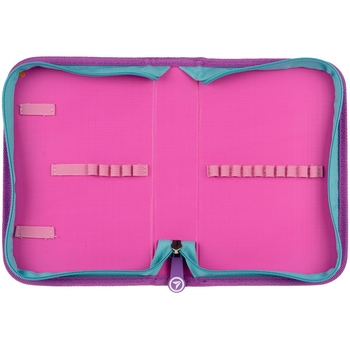 Пенал жесткий Yes HP-02 Good Vibes, 13х21х3 см, бирюзовый с сиреневым (533407) - Pampik - 3