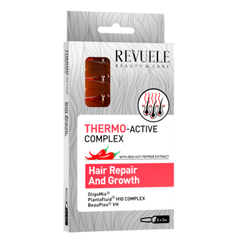 Термо активный комплекс Revuele для активации роста волос в ампулах Восстановление+Рост, 8х5 мл - Pampik