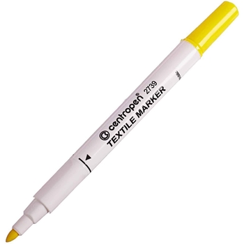 Маркер текстильний Centropen Textile конусоподібний 1.8 мм жовтий (2739/05) - Pampik