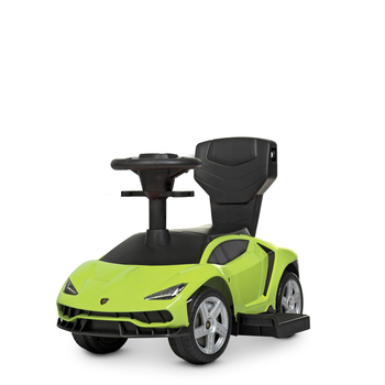 Машинка-толокар Bambi M 3726-5 2 в 1, с родительской ручкой, зеленая (25691) - Pampik - 9