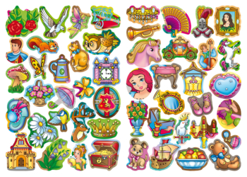 Велика книжка Розвиваючі наклейки + Розумні завдання "Принцеси" (F 00022622) - Pampik - 4