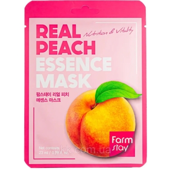 Маска для лица Farmstay Real Peach Essence Mask с экстрактом персика 23 мл - Pampik