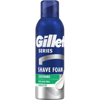 Піна для гоління Gillette Series для чутливої ​​шкіри, з алое вера, 200 мл - Pampik