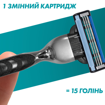 Станок для гоління Gillette Mach3, c 5 змінними картриджами - Pampik - 5