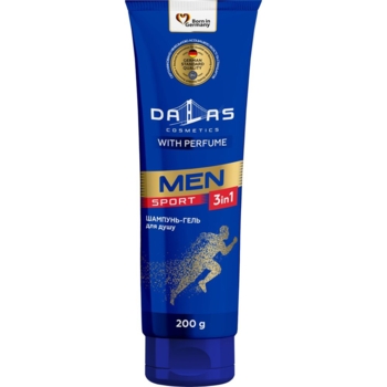 Чоловічий шампунь-гель для душу 3в1 Dalas Sport, 200 мл - Pampik