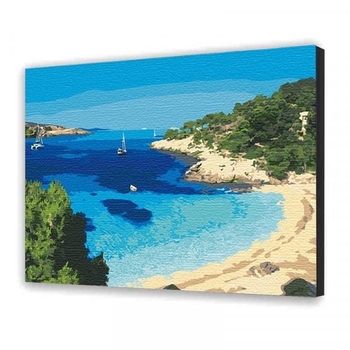 Картина за номерами ArtCraft Блакитна лагуна Кіпр 40x50 см (10581-AC) - Pampik - 2