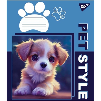 Набір зошитів Yes Pet style, в лінію, 12 аркушів, 25 шт. (766292) - Pampik