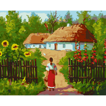 Картина за номерами ArtCraft Українські хатинки 40x50 см (10350-AC) - Pampik