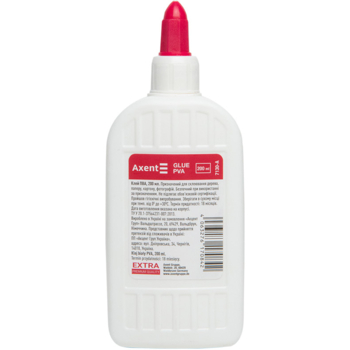 Клей ПВА Axent Extra з ковпачком-дозатором 200 мл (7130-A) - Pampik
