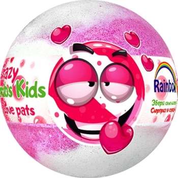 Бомбочка для ванн Rainbow Crazy Bombs Kids Улюблені тварини, 100 г - Pampik