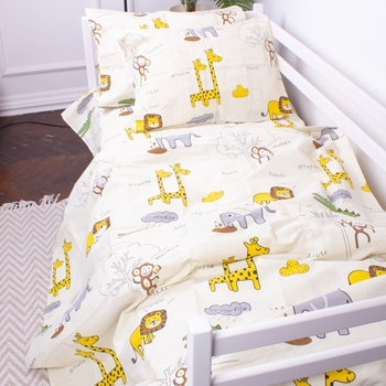 Пододеяльник на молнии MirSon Kids Time 17-0132 Lion King, бязь, 210х143 см, бежевый - Pampik - 2