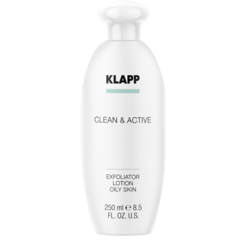 Ексфоліатор Klapp Clean & Active Exfoliator Oily Skin для жирної шкіри обличчя, 250 мл - Pampik