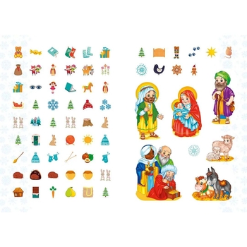 Дитяча книга Талант Веселі забавки для дошкільнят Christmas sticker book Віршики до свят (9789669890337) - Pampik - 4