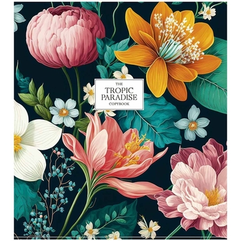 Зошит загальний Школярик Tropic paradise, в клітинку, 48 аркушів, УФ-лак, 10 шт. (048-3254K) - Pampik