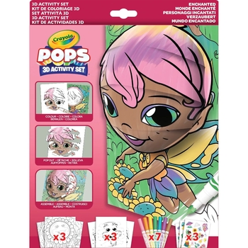 Набір для творчості Crayola Pops 3D Activity Set Чарівний світ з 7 фломастерами (04-2801) - Pampik