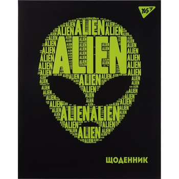 Дневник школьный Yes, интегральный Alien софт-тач, люминисцентный (911388) - Pampik