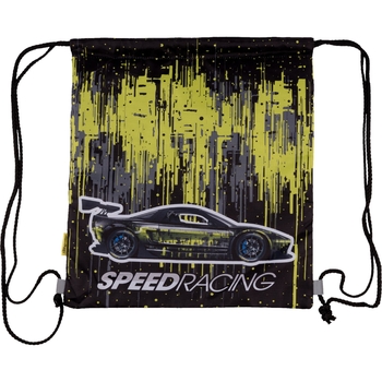 Сумка для взуття 1 Вересня SB-10 Speed Racing чорна (533494) - Pampik