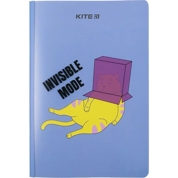 Блокнот для записів Kite Invisible mood A5+ в клітинку 40 аркушів блакитний (K23-460-3) - Pampik