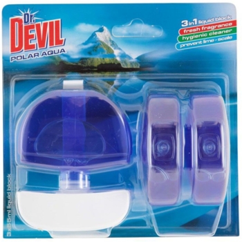 Туалетный блок для унитаза Dr.Devil Полярная вода, 3 шт. по 55 мл - Pampik