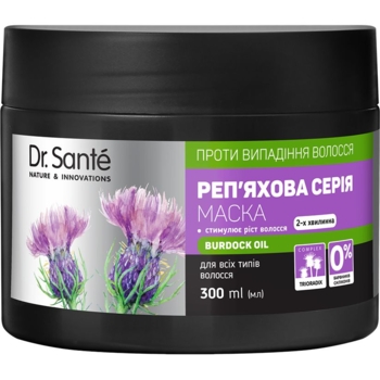 Маска для волосся Dr. Sante Реп'яхова серія проти випадіння 300 мл - Pampik