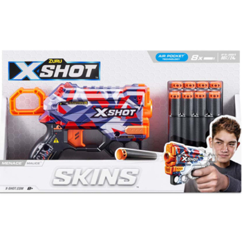 Швидкострільний бластер Zuru X-Shot Skins Menace Malice 8 патронів (36515M) - Pampik