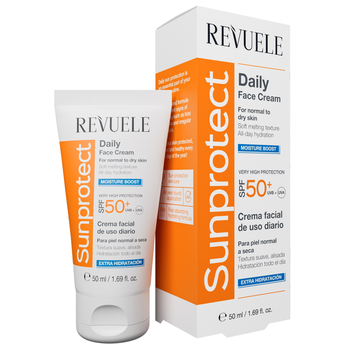 Крем сонцезахисний Revuele Sunprotect Extra Hidratacion для обличчя та тіла, зволожувальний, SPF50+, 50 мл - Pampik