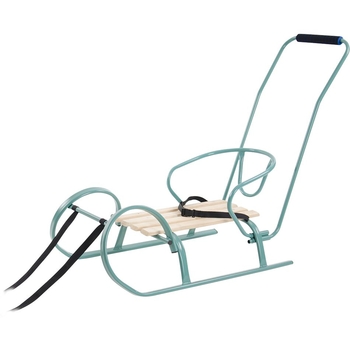 Санки Vitan Снегирь Мини со спинкой бирюзовые (2030047) - Pampik - 2